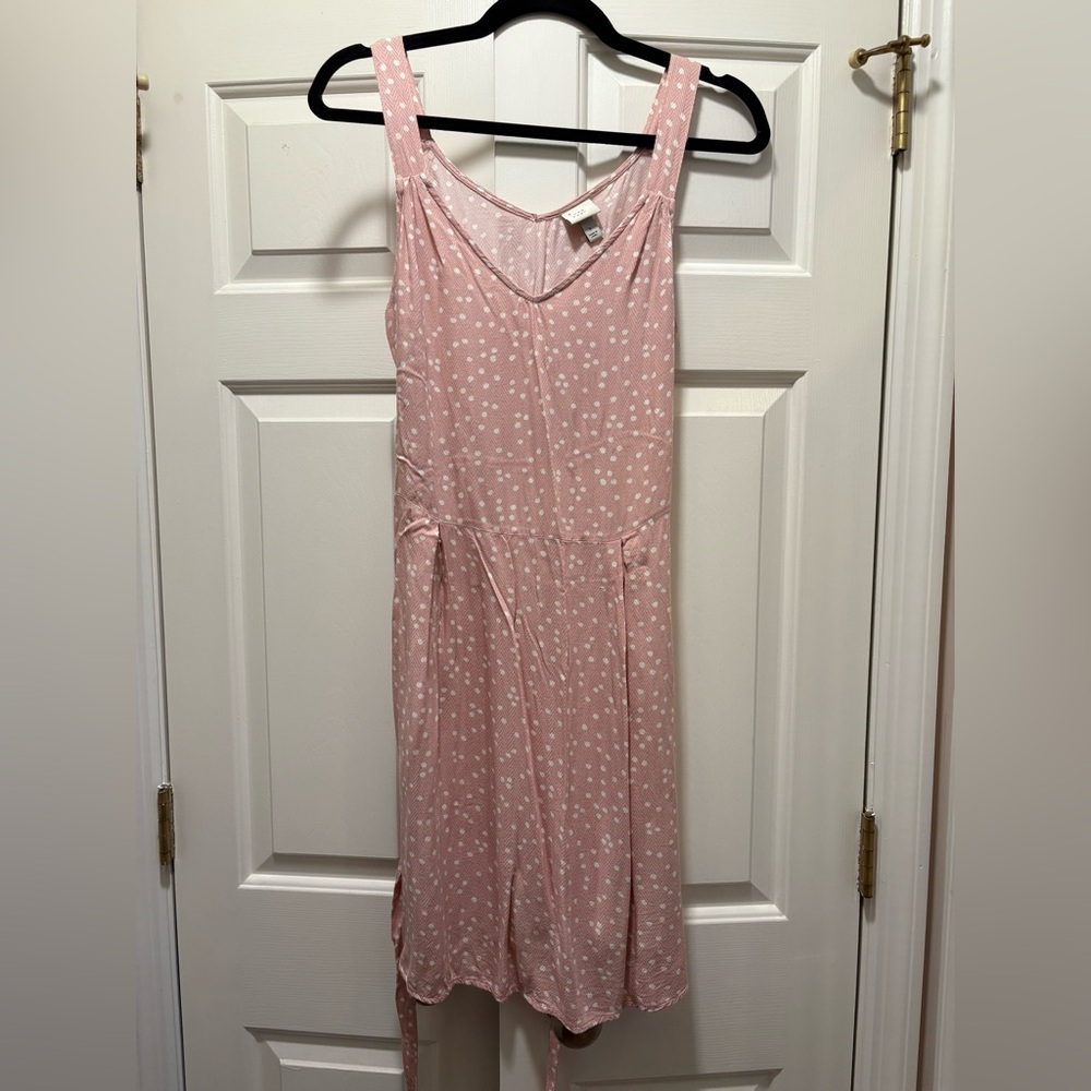 A New Day Blush Polka Dot Dress